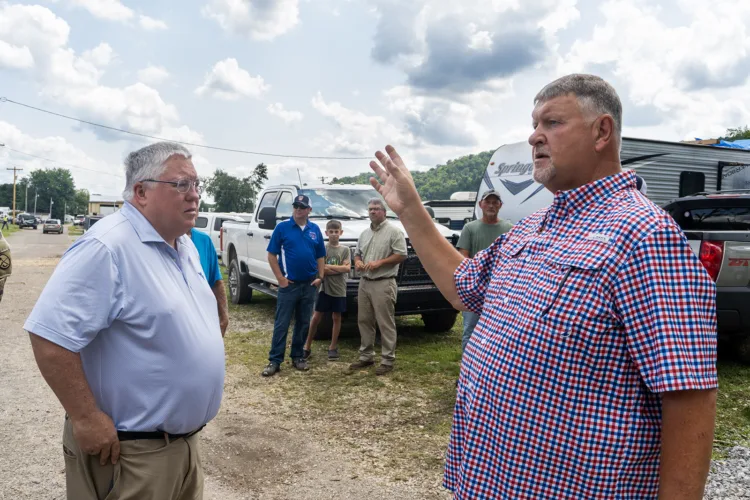 Morrisey surveys Pleasants County storm damage